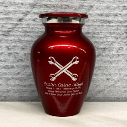 Customer Gallery - Mechanic Wrench Keepsake Urn - Ruby Red