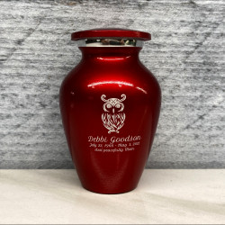 Customer Gallery - Owl Keepsake Urn - Ruby Red