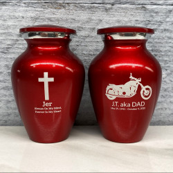 Customer Gallery - Motorcycle Keepsake Urn - Ruby Red