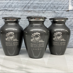Customer Gallery - Train Keepsake Urn - Gunmetal Gray
