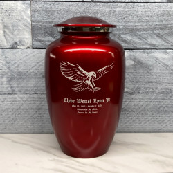 Customer Gallery - Eagle Cremation Urn - Ruby Red