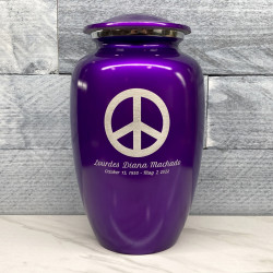 Customer Gallery - Peace Cremation Urn - Purple Luster