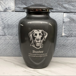 Customer Gallery - Large Black Lab Dog Cremation Urn - Gunmetal Gray