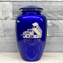 Customer Gallery - Dump Truck Cremation Urn - Midnight Blue