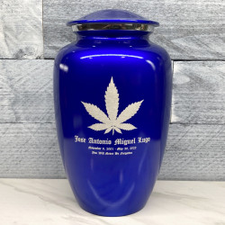 Customer Gallery - Marijuana Cremation Urn - Midnight Blue