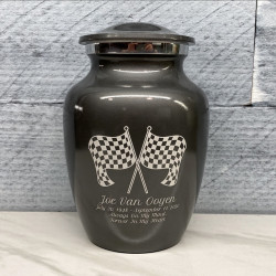 Customer Gallery - Race Checkered Flag Sharing Urn - Gunmetal Gray