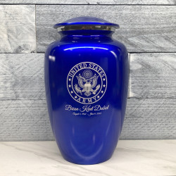 Customer Gallery - Army Cremation Urn - Midnight Blue