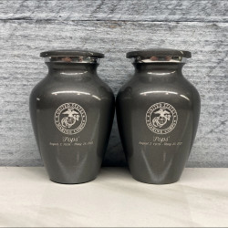 Customer Gallery - Marine Corps Keepsake Urn - Gunmetal Gray