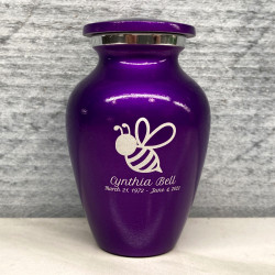 Customer Gallery - Bee Keepsake Urn - Purple Luster