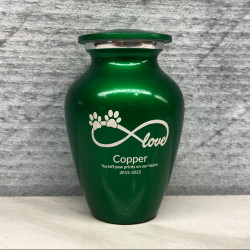 Customer Gallery - Keepsake Infinite Love Pet Cremation Urn - Shamrock Green