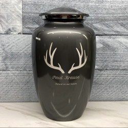 Customer Gallery - Antlers Cremation Urn - Gunmetal Gray