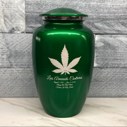 Customer Gallery - Marijuana Cremation Urn - Shamrock Green