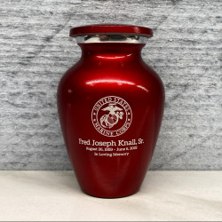 Customer Gallery - Marine Corps Keepsake Urn - Ruby Red