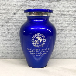 Customer Gallery - Marine Corps Keepsake Urn - Midnight Blue