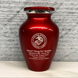 Customer Gallery - Marine Corps Keepsake Urn - Ruby Red