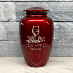 Customer Gallery - Wine Cremation Urn - Ruby Red