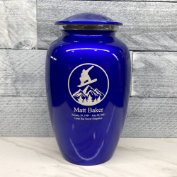 Customer Gallery - Snowboard Cremation Urn - Midnight Blue