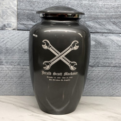 Customer Gallery - Mechanic Wrench Cremation Urn - Gunmetal Gray