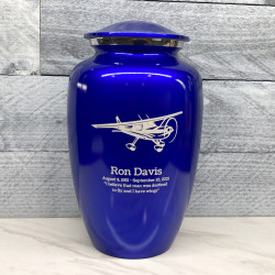 Customer Gallery - Airplane Cremation Urn - Midnight Blue