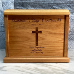 Customer Gallery - Cross Cremation Urn - Signature Alder