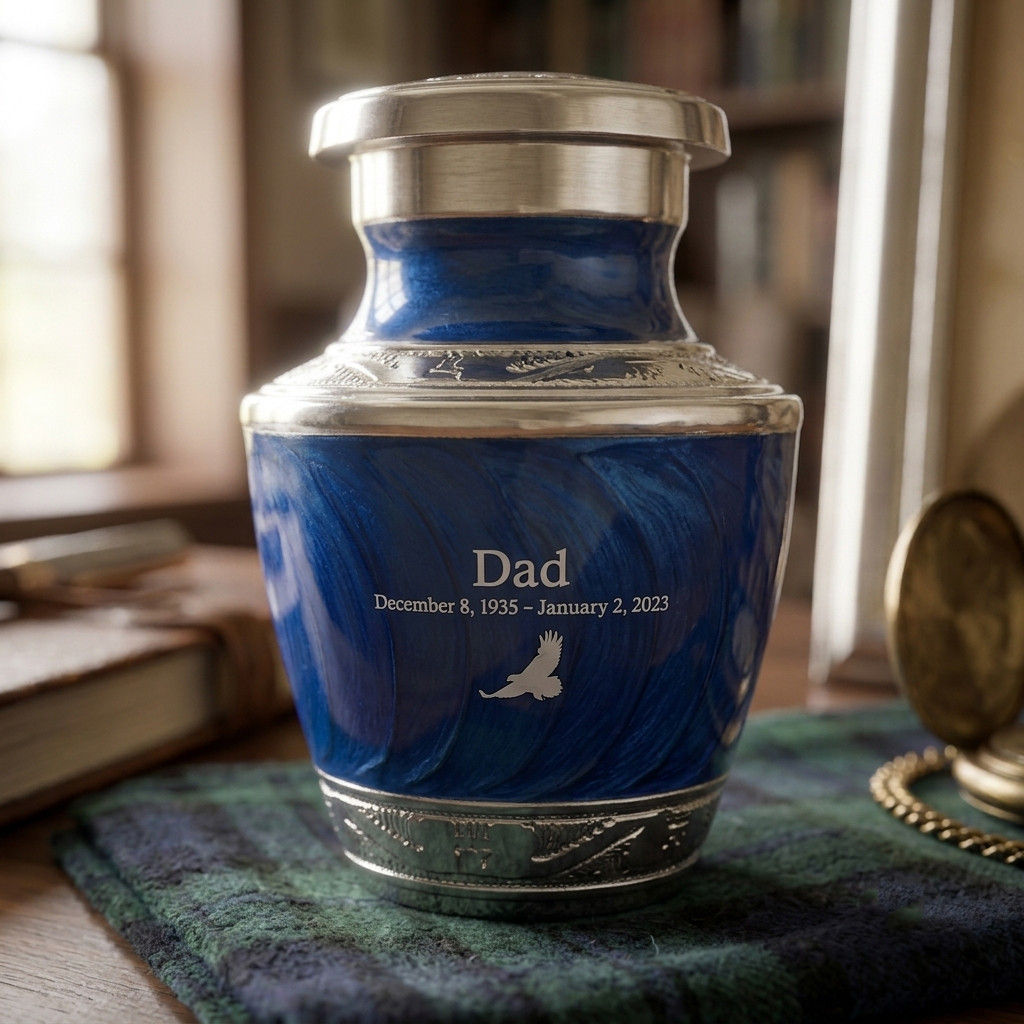 Royal Blue Keepsake Urn