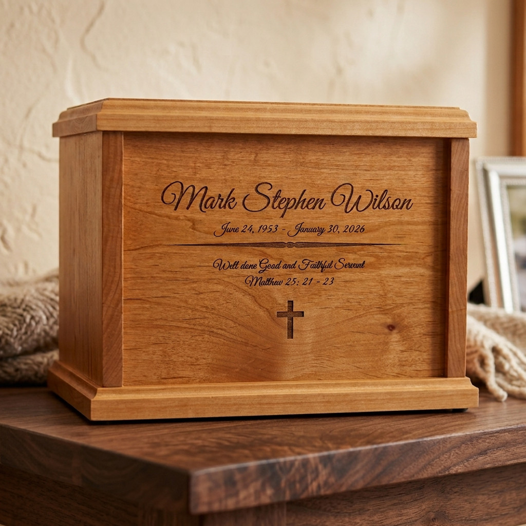 Alder Wood Cremation Urn