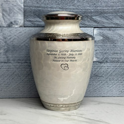 Radiant White Cremation Urn