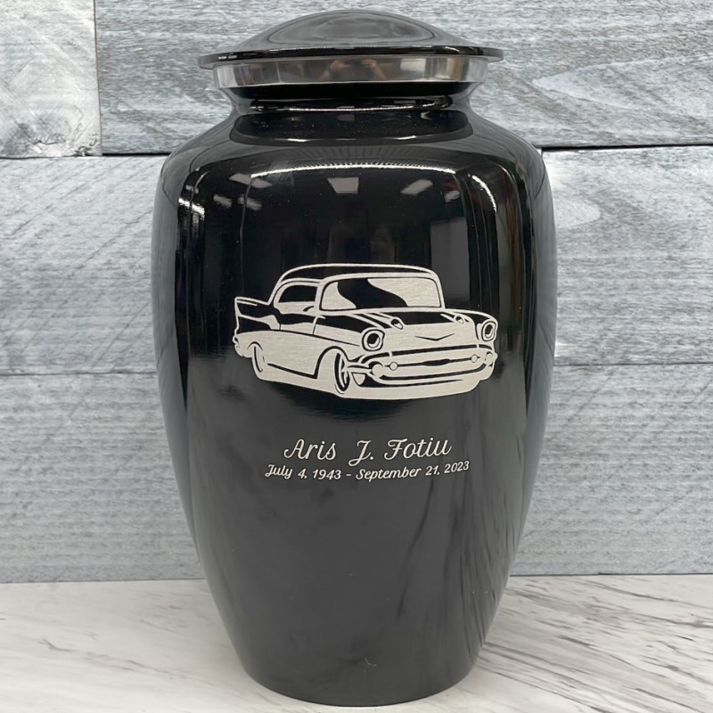 Classic Car Cremation Urn - Jet Black