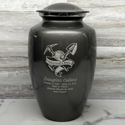 Miner Cremation Urn - Gunmetal Gray