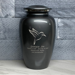 Hummingbird Cremation Urn - Gunmetal Gray
