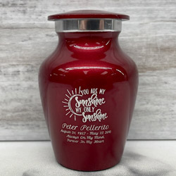 You Are My Sunshine Keepsake Urn - Ruby Red